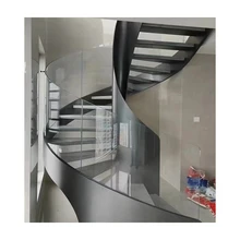 Luxury Chinese Floating Influencer Restaurant Stairs Large Modern Style Spiral Steel Metal Staircase Easy Indoor Villas Sale