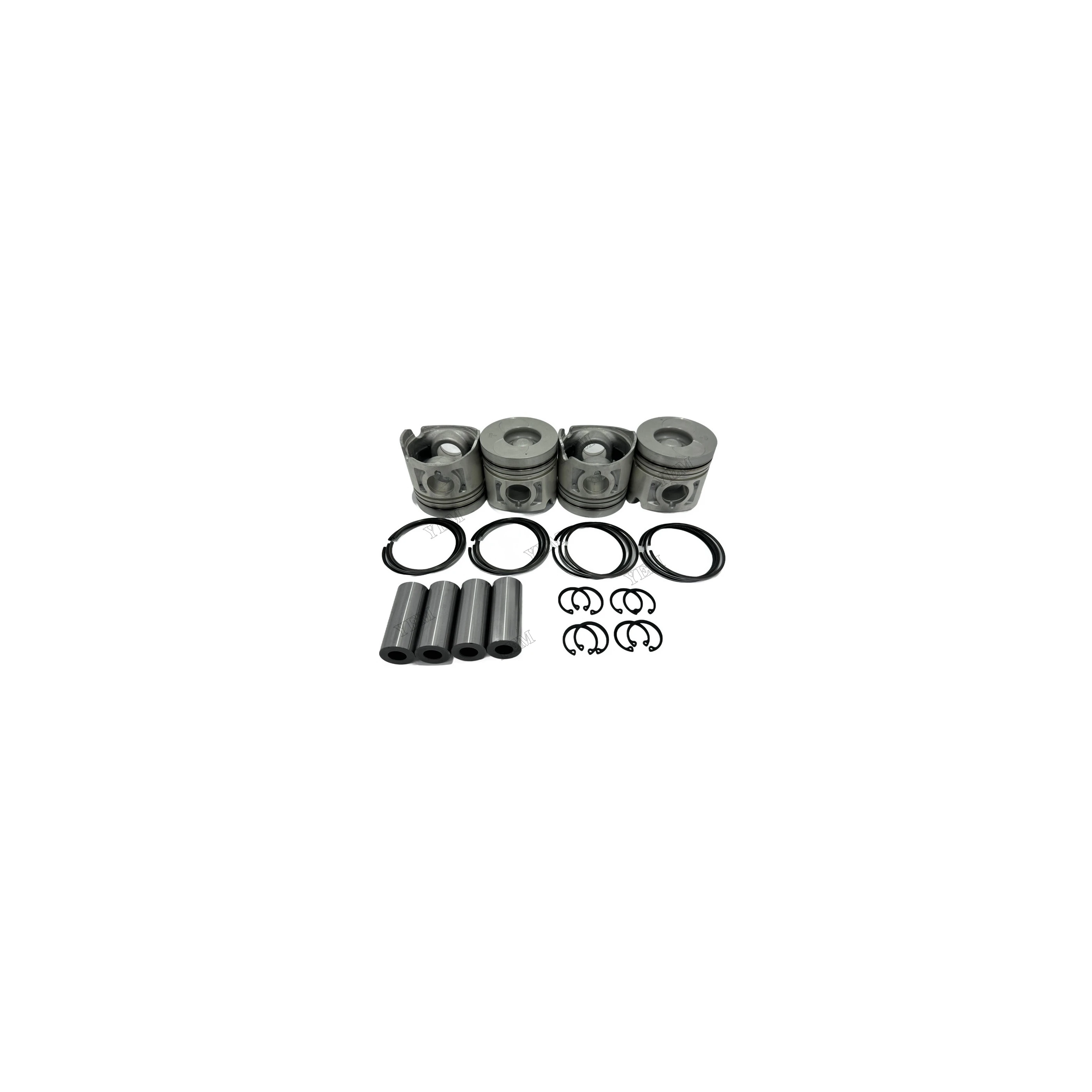 For Isuzu 4JB1 Pistons Set With Cylinder Piston Rings Heavy Equipment Engine Parts