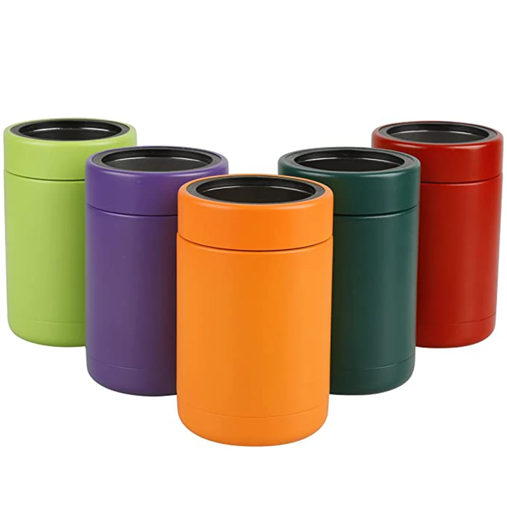 Wholesale Custom Soda Can Holder With Lid,Metal Stainless Steel