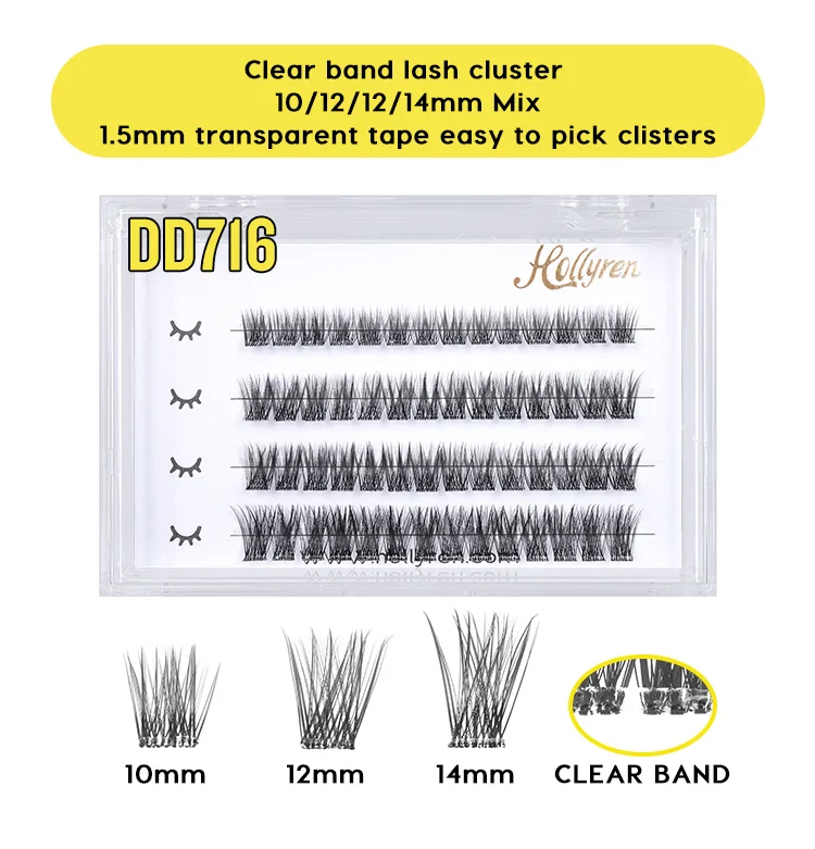 Self Adhesive Cluster Lashes Reusable Eyelash Extensions No Sticky