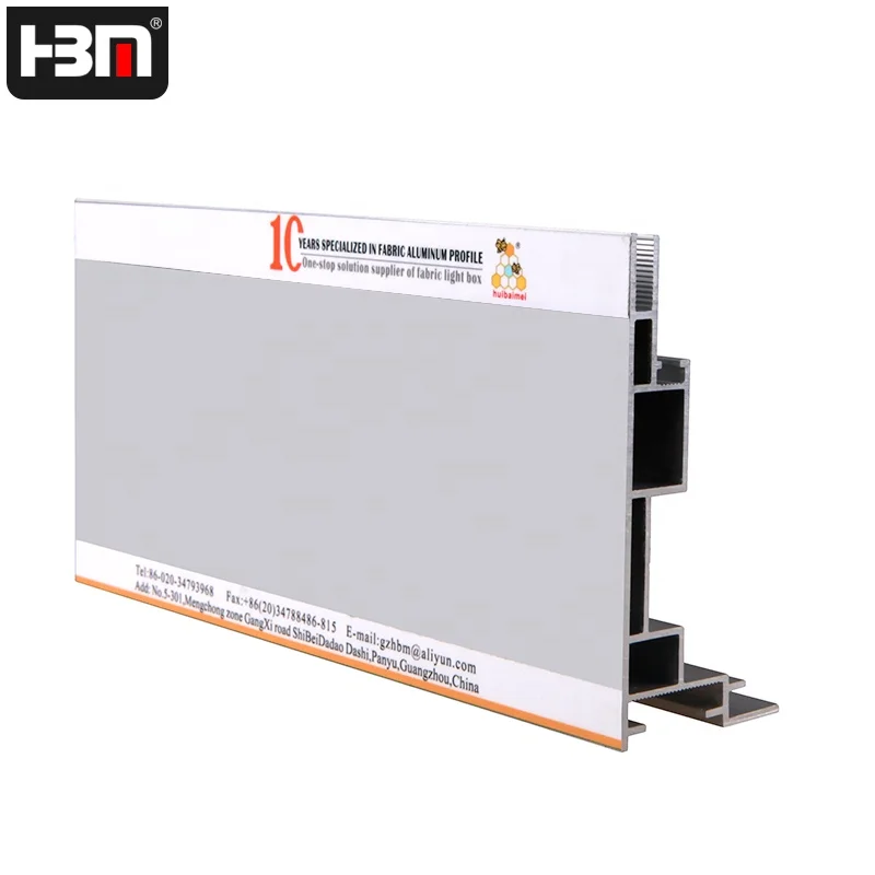 New Design Custom Size Black Anodized Single Side Lightbox Display Aluminum Profile Fabric Light Box SEG Frame