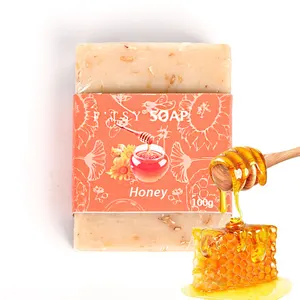 Private Label Natural Organic Whitening Handmade Herbal Honey Goat Milk Bar Soap for Hands Face Body Bath Cleansing