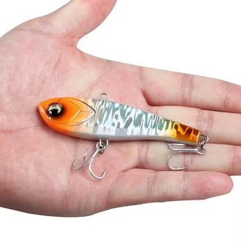 Cheery Brave Printed 70mm 16g/90mm 34g Sinking VIB Hard Plastic Lure ABS Artificial Swim Bait Sea Bass GT Fishing River Lake Str – Hard Lure – view 5