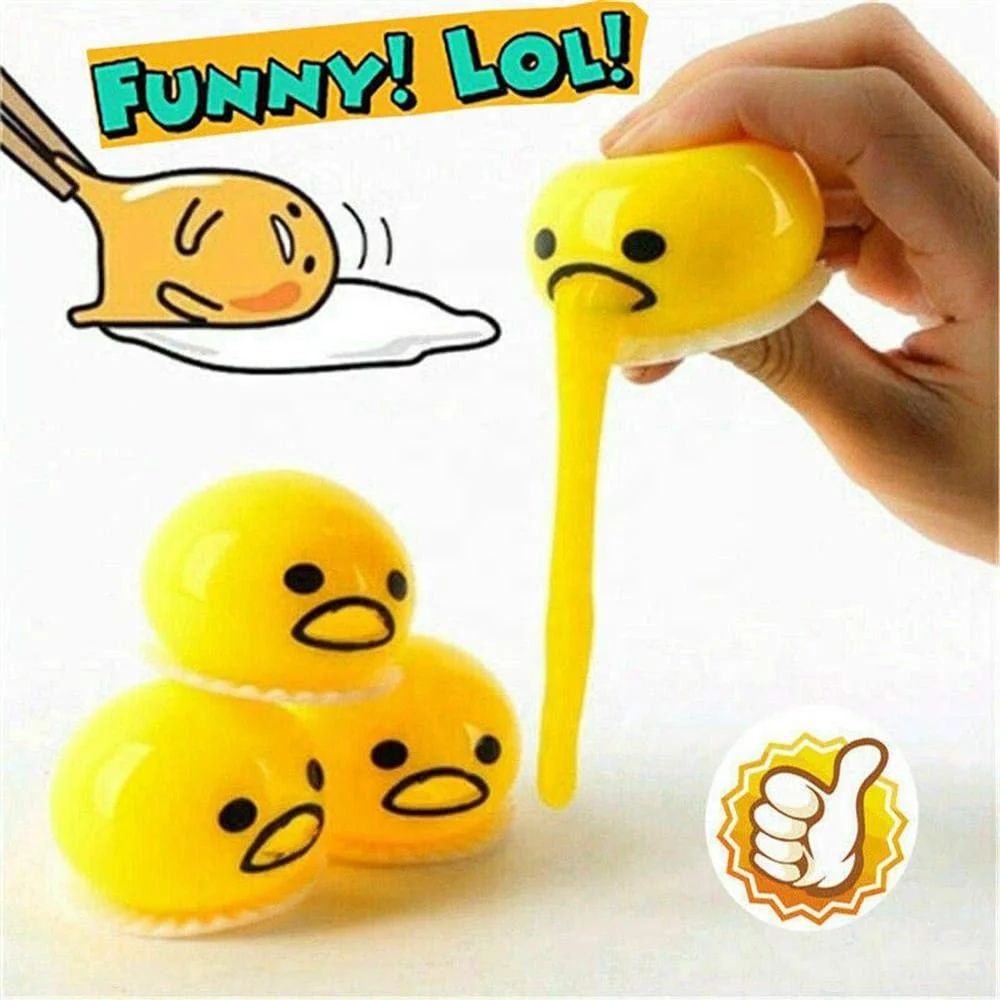 Squishy stress balls at Michael.