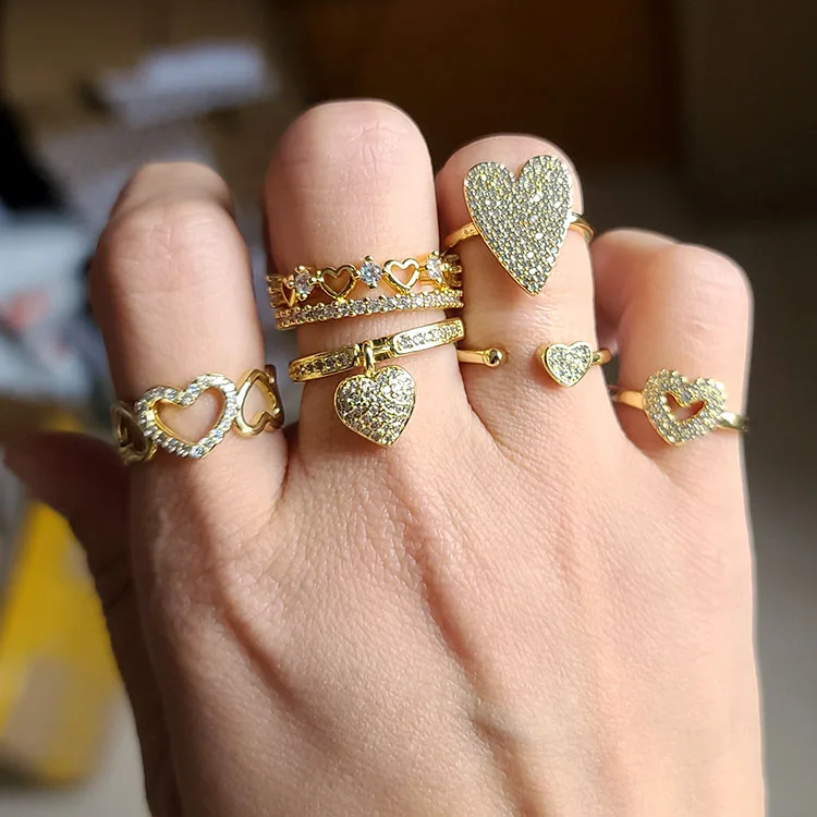 【早い者勝ち】 herlipto Be Mine Pave Heart Ring 即日発送◇Be Mine Pavé Heart Ring 13号Herlipto
