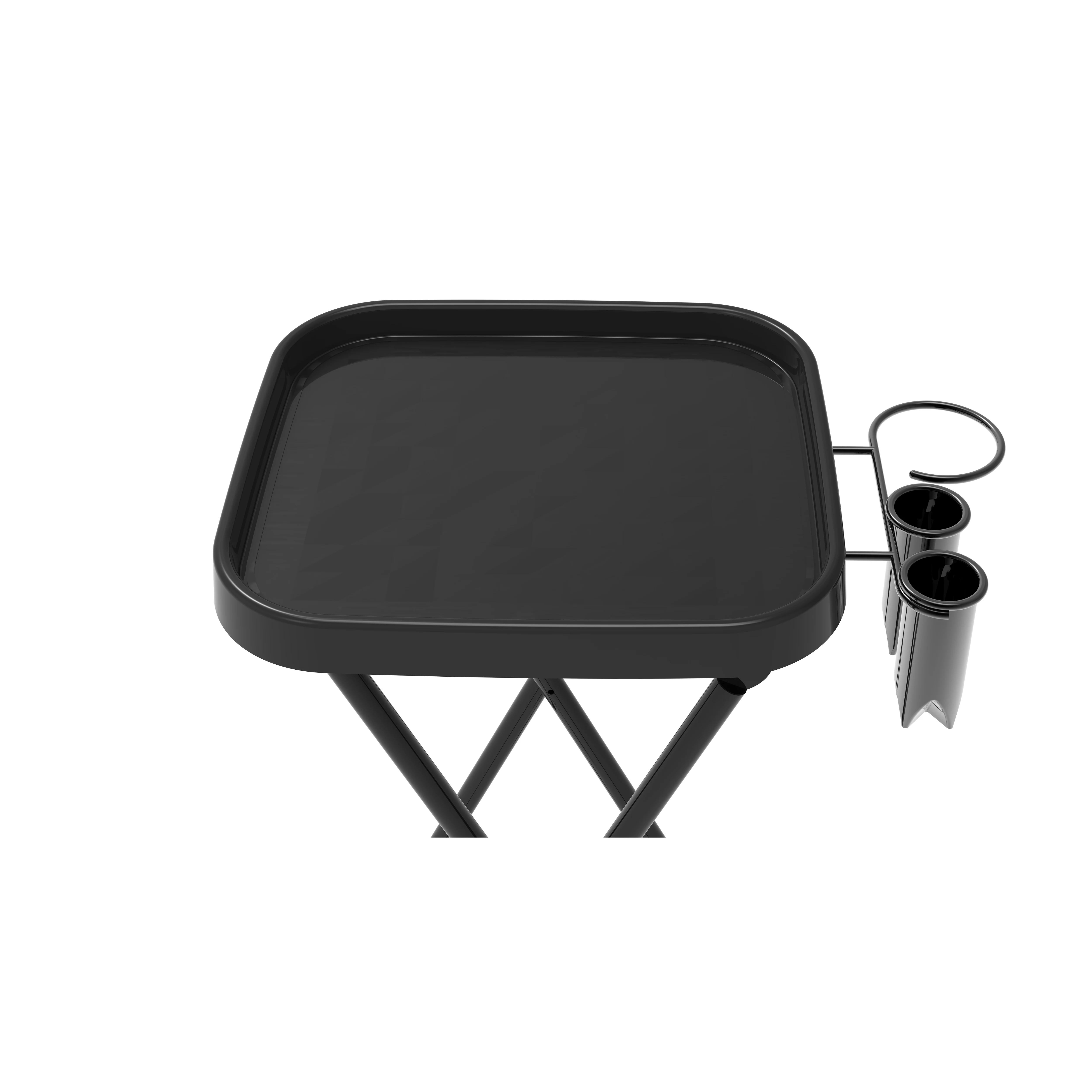Folding Service Tray With Appliance Holders Salon Trolley Black Beauty Salon Salon Furniture Placing Beauty Things Plastic