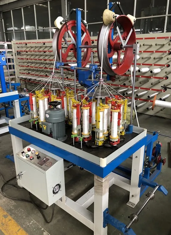 High Speed 16 32 48 Spindle Polyester Shoelace Draw String Cord Rope Braiding Machine