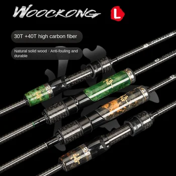 Demon Hunter New Wukong Carbon Micro L Hardness Single Rod Stream Fishing Rod Straight Gun Handles Luya Far Throat Design – Hard Lure – view 3