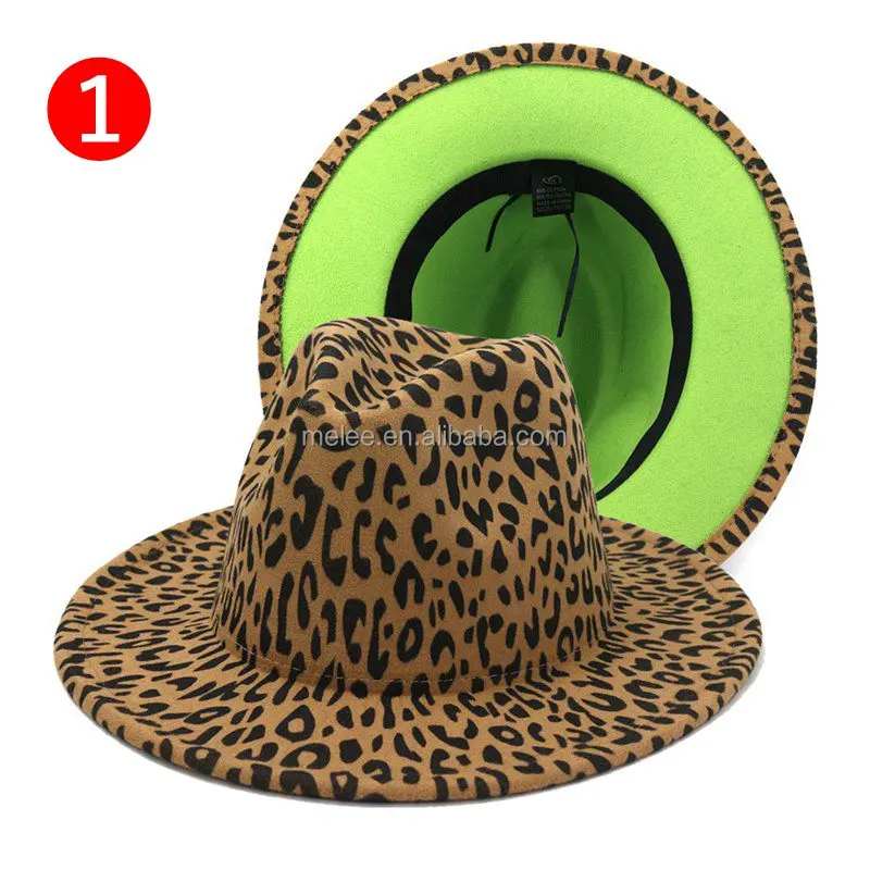 2021 Wide Brim Leopard Red Green Bottom 