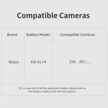 KingMa 8.4V 3A AC Power Supply Adapter DC Coupler and EN-EL25 Dummy Battery Kit for Nikon Z30/Z50/ZFC Camera detail image