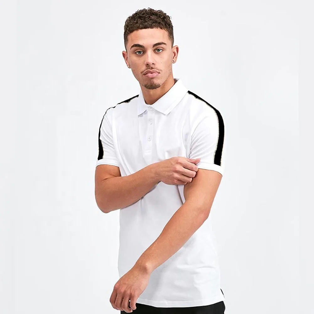 plain white polo t shirts men's