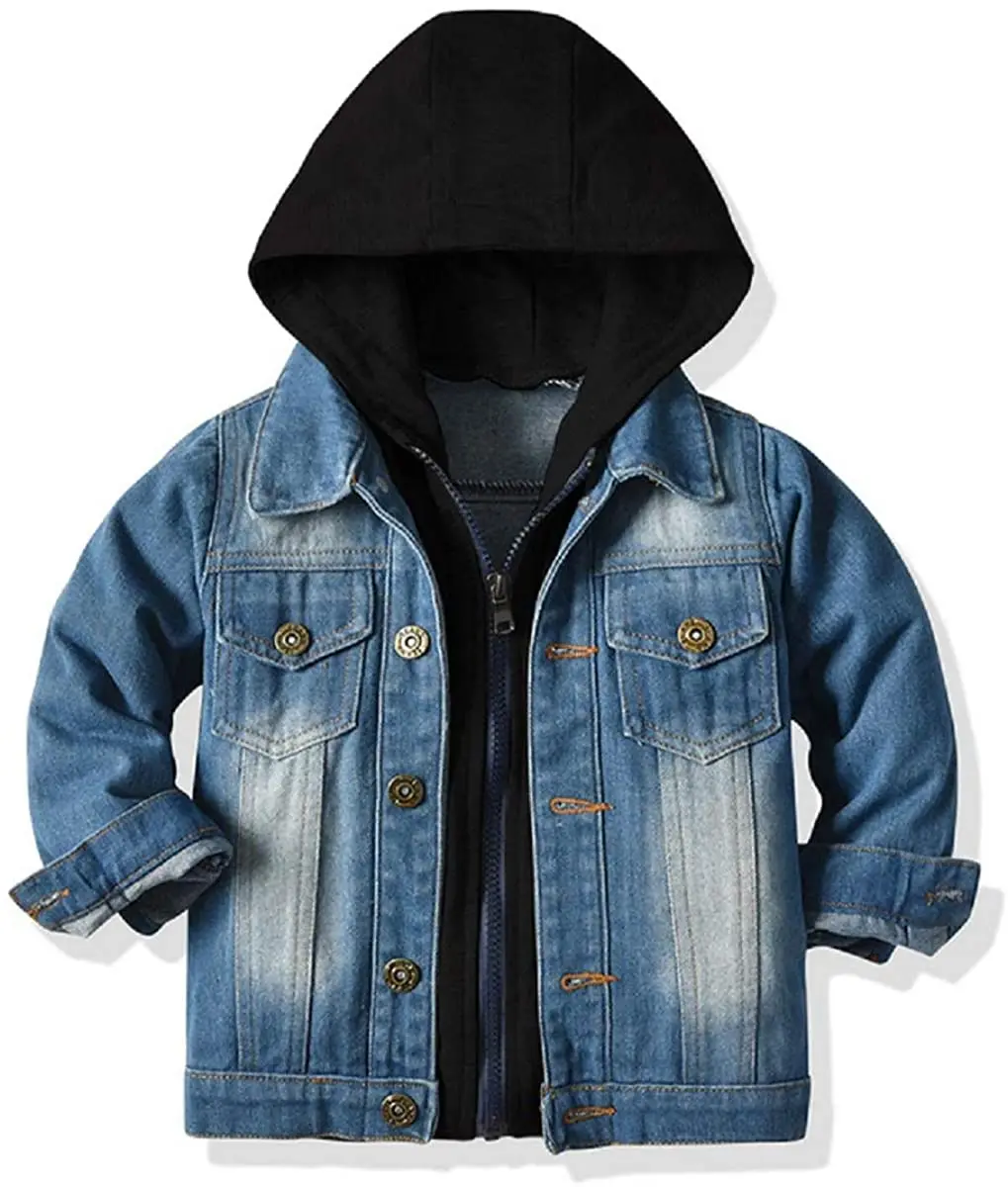 Toddler Baby Boys Girls Denim Jacket Kids Button Jeans Jacket Top Coat Outerwear 