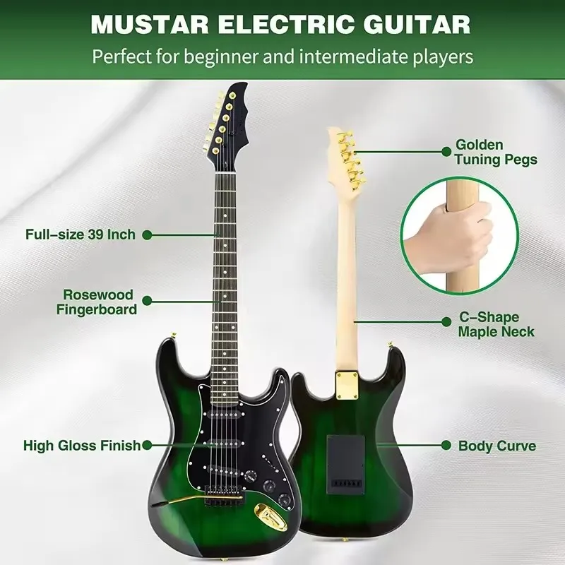 39 Inch Electric Guitar Kit with 25 Watt Amplifier China OEM