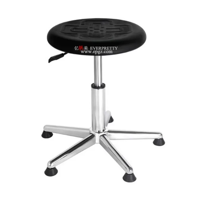 Sgabello Da Trucco Tonia Regolabile 49-64 Cm - Pelle Sintetica Bianca, Base Cromata, Portata 120 Kg - Foto 2