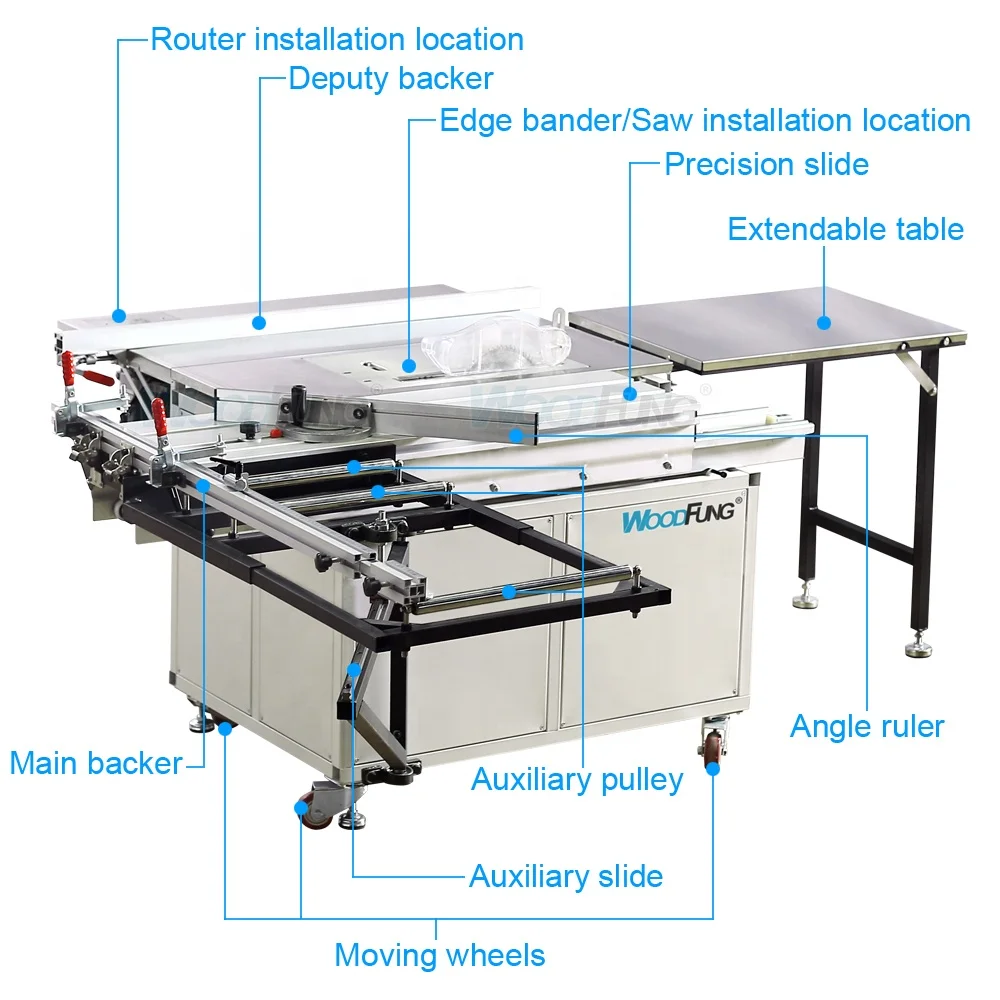 Heavy Duty Multifunctional Precision Sliding Table Saw