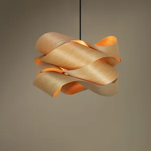 Zeal Lighting Wooden Chandelier Lamp Dining Room Vintage Wood Pendant Light Fixtures for Restaurant