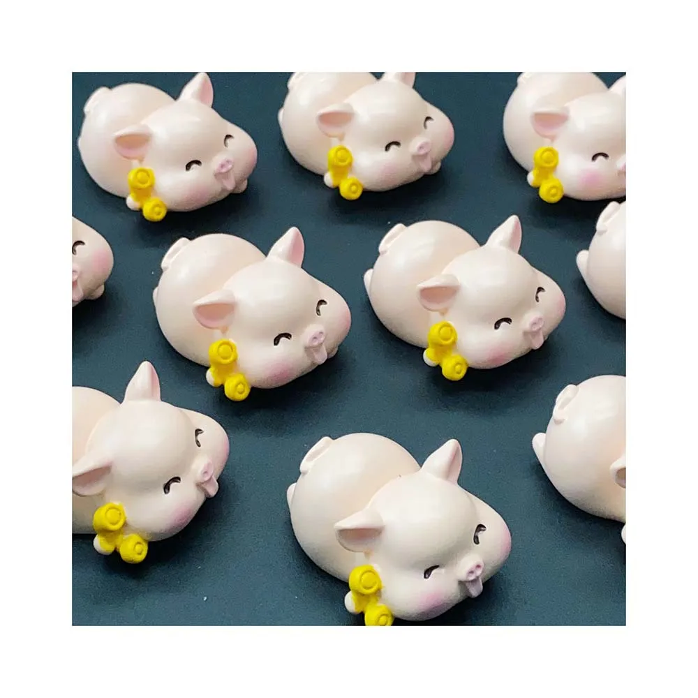 Bulk 100 Pcs Lovely Cartoon Piggy Figurines for DIY Crafts