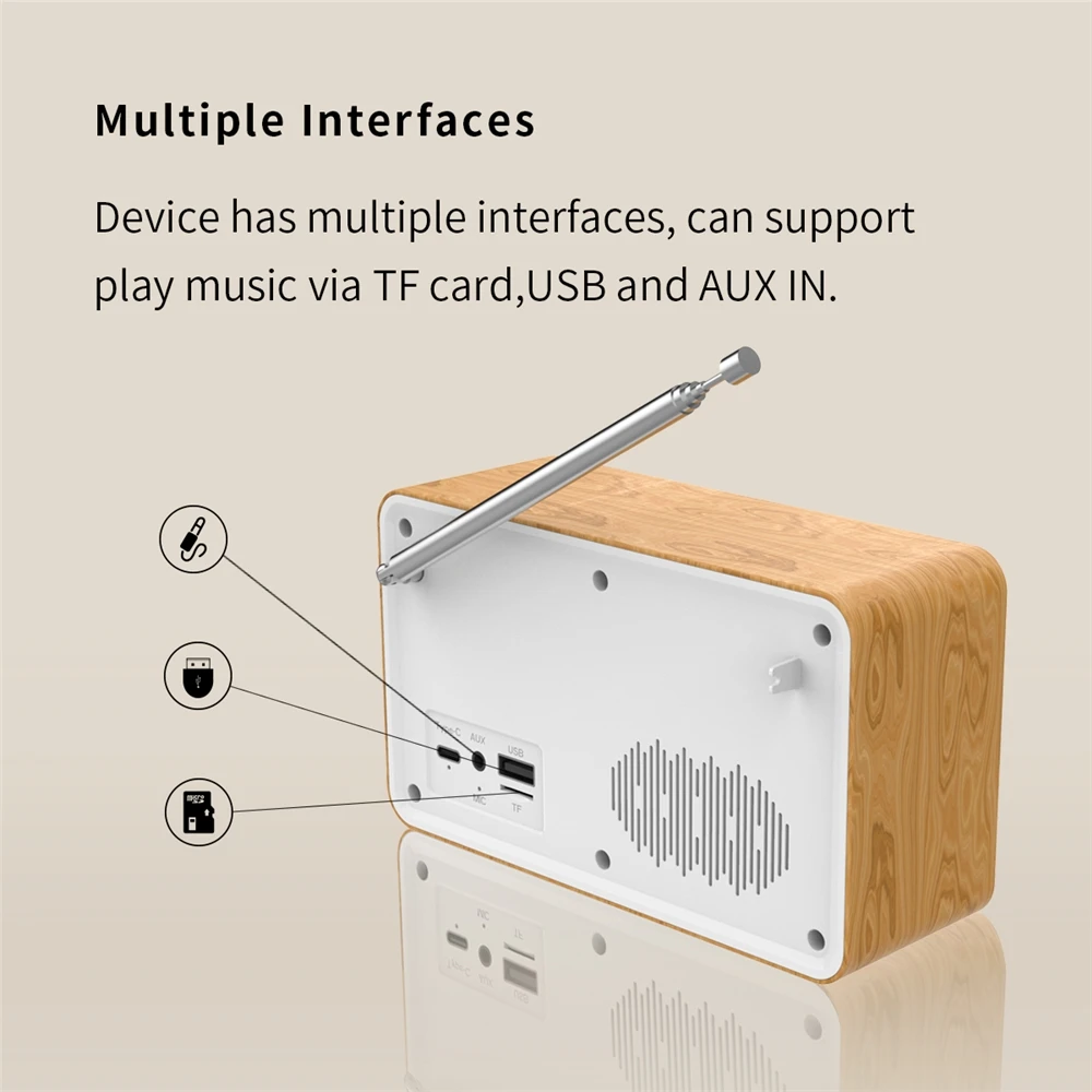 Подлинный компонент, часовой микрофон, автомобильный Bt-кронштейн, TF-карта, беспроводной динамик