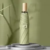 Mango de madera de 8 nervaduras de 21 pulgadas, caucho negro-verde matcha