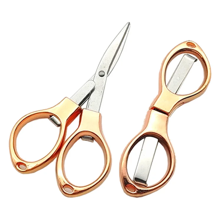 Private Label Mini Foldable Scissors For Paper String Craft Shred Portable Travel Scissors