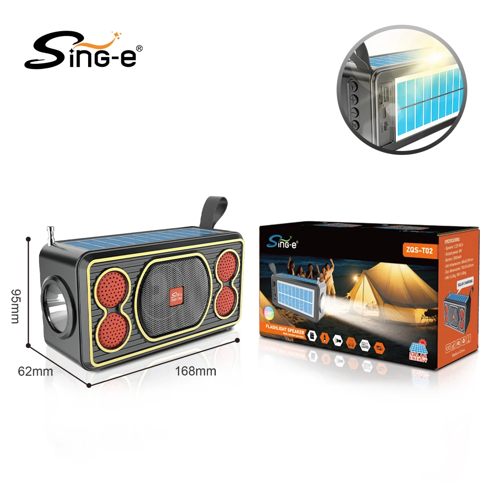 SING-E ZQS-T02 Portable Bluetooth Speaker - Mini & Versatile