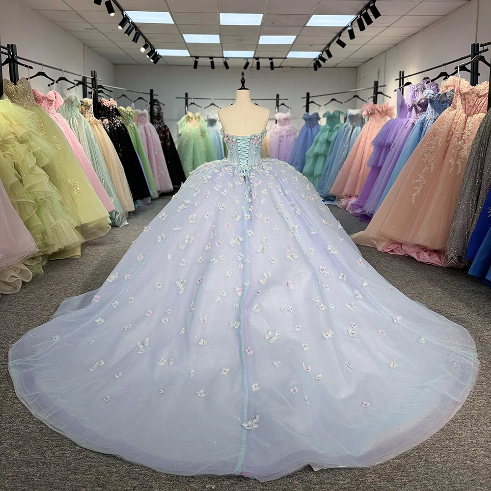 light blue puffy dress Blue Quinceanera Dresses Baby Blue Puffy Dress Light Blue Quinceanera Dress Lace Vestidos De 15 Anos