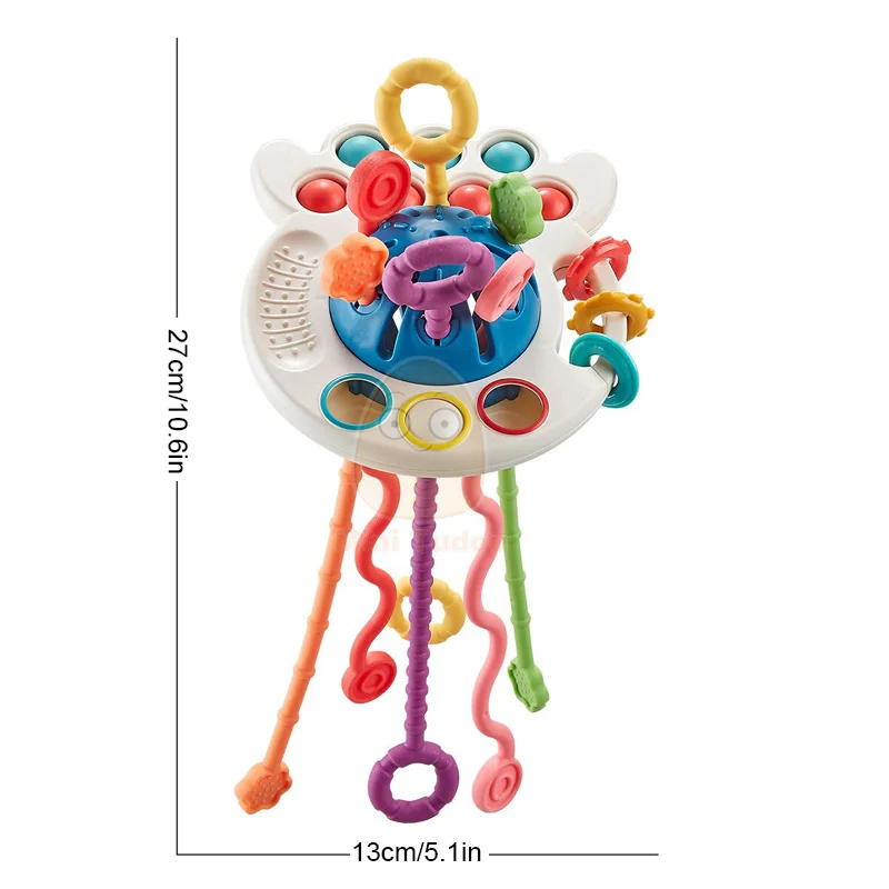 Младенцы успокаивающий прорезывания зубов дорожные детские игрушки Монтессори игрушки для малышей Сенсорное развитие cетчатый рюкзак с затягивающимися активности Игрушка