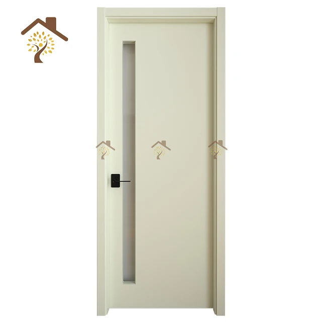 Manufacturer Modern Prehung Interior Solid Wood Lacquer Door Flush Slab Doors