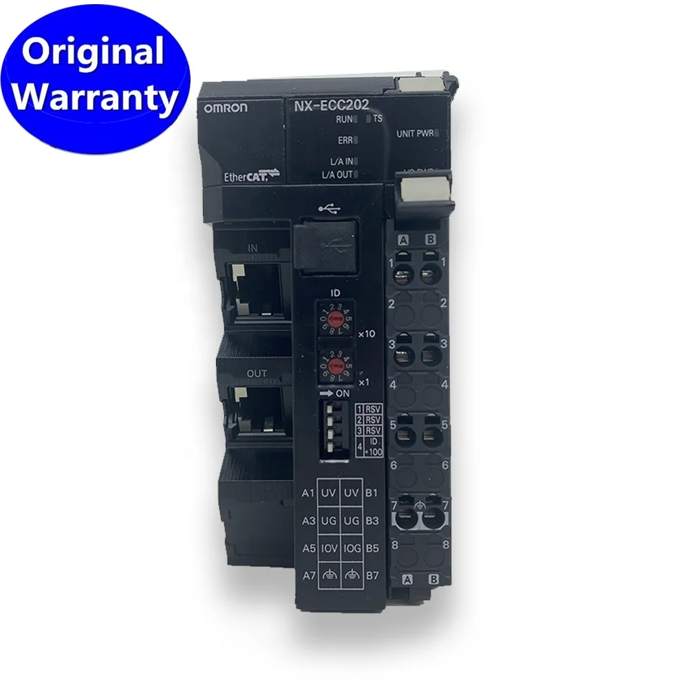 NX-ECC202 Nový a originální řada NX EtherCAT propojovací jednotka NXECC202 Digitální programovatelné logické řídicí jednotky PLC pro aplikace PAC