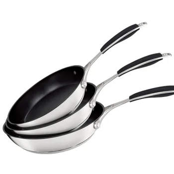 Home Kitchen Cooking Sets Non Stick Pots And Pans Induction Cookware Stainless Steel Frying Pan