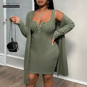 Women's Elegant Velvet Anti-pilling Fashion Suit Cape Dress Autumn Winter Large Size Casual Style Solid Two Pieces European