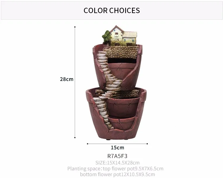 
 Roogo сувенирная Статуэтка 2 этаж садовый декор цветочных горшков под заказ  