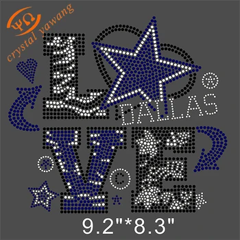 wholesale Custom Dallas Cowboys Rhinestone Iron On Transfers