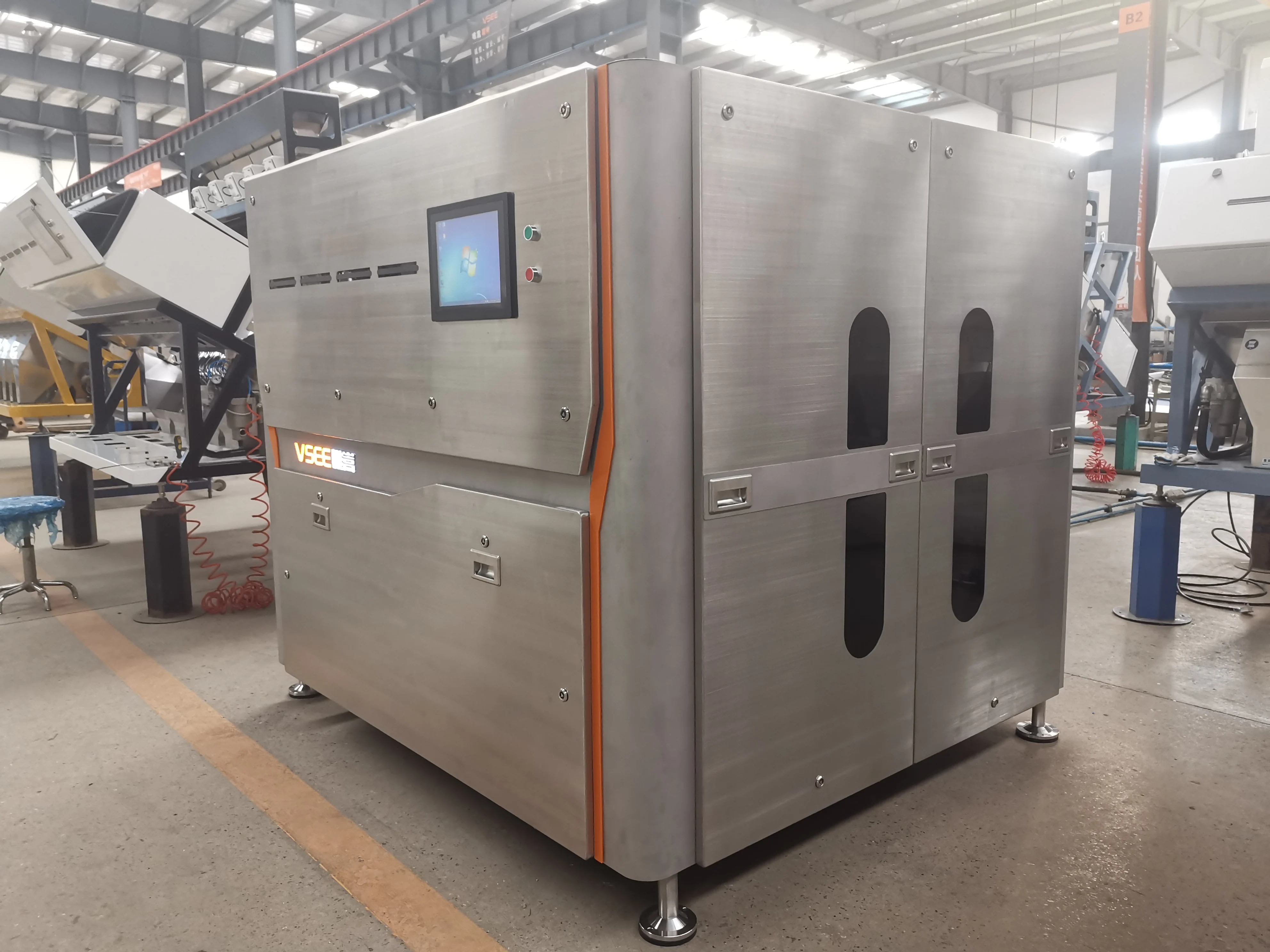 2024 New Style Colour Sorter with Glass Cullets Products Sorting Glass Recycling Machine From Vsee Company