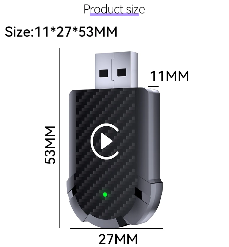 Factory Supply Wireless Carplay Android Auto 2 in 1 Multimedia Car Streaming Box Car Play Adapter USB Carplay Dongle
