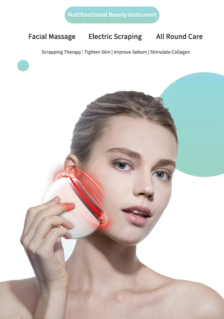 Face Slimming Massage Tool Facial Electric Gua Sha Microcurrent Ems