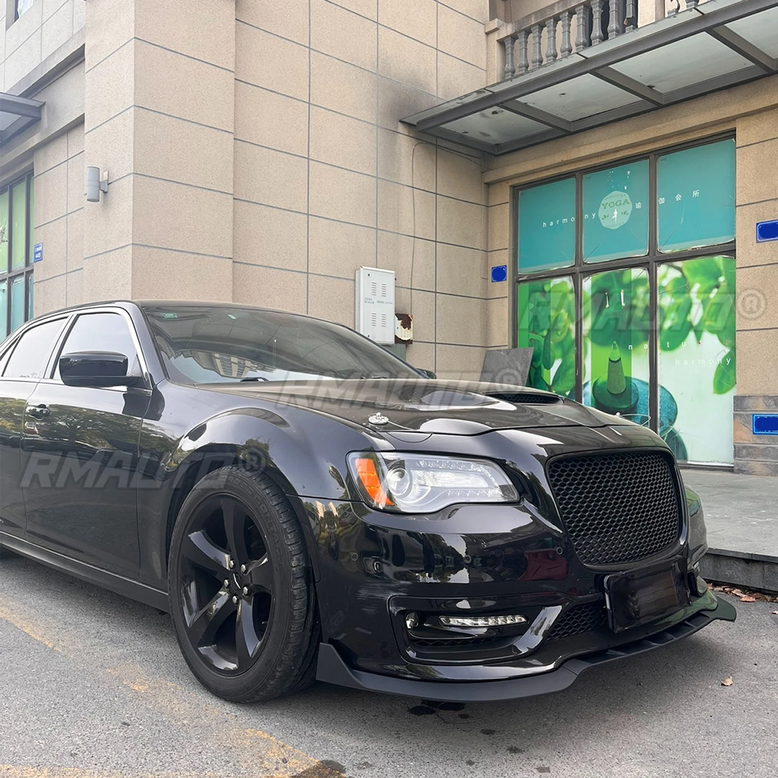 Front Bumper Lip Spoiler Splitter Boby Kit+ Strut Rods For Chrysler 300 SRT8 C S