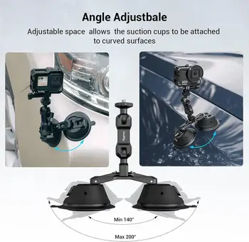 For SmallRig Lightweight Vehicle Shooting Mount Mobile Phone Action Camera for GoPro Car Window for Sony Suction Mount 3566 detail image