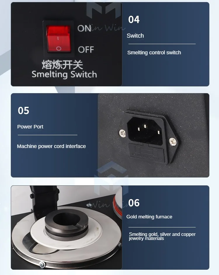 JH3-004 Three-in-One Integrated Casting Machine - Vacuum Casting 1250℃ Max Temperature &plusmn;5℃ Precision Aviation Plastic Bell