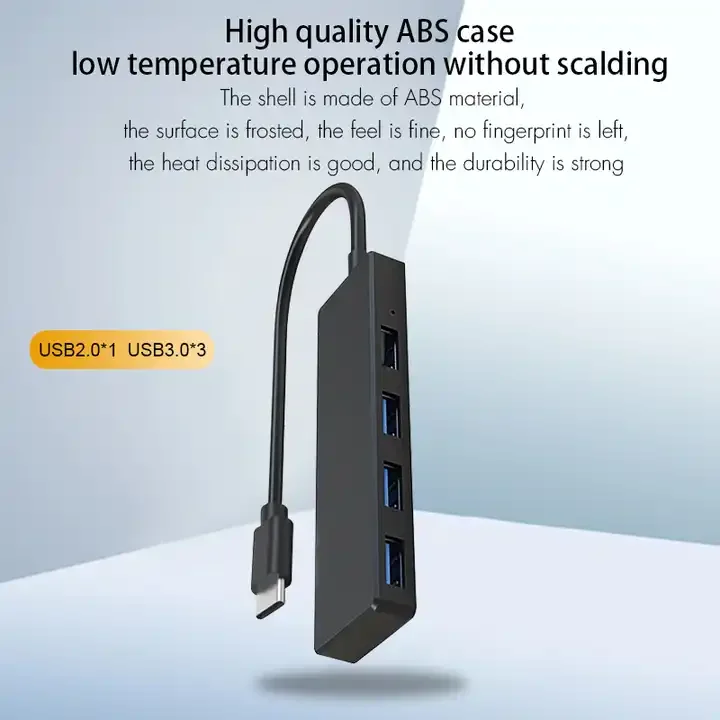 Adapter USB C HUB Type C 4 Port High Speed Multi USB Splitter PC Laptop