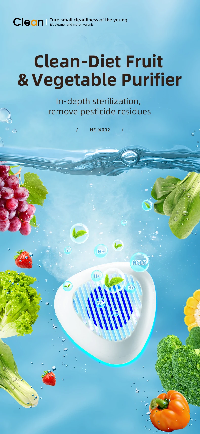 Imycoo Good Sale Electric Usb Vegetable And Fruit Cleaner Machine