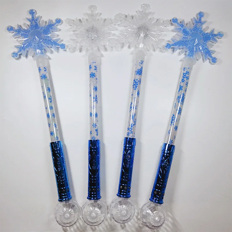 RICHSHINING Environmental Friendly Led Snowflake Flashing Wand Cheer up Fairy Magic Sticks for Party Christmas Decoration