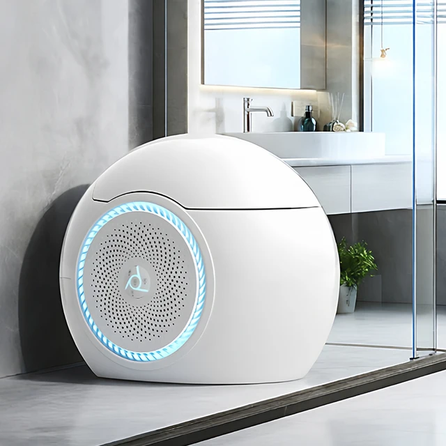 New Design Hotel Smart Round Egg Toilet Bathroom Intelligent  S-Trap Toilet Bowl Electric Automatic Flush Sensor Toilet