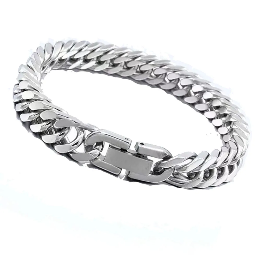 Wholesale Stainless Steel Thick Cuban 8mm 10mm Chain Bracelet Men Jewelry  Unisex Women and Men China Manufacturer Supplier - Main Image