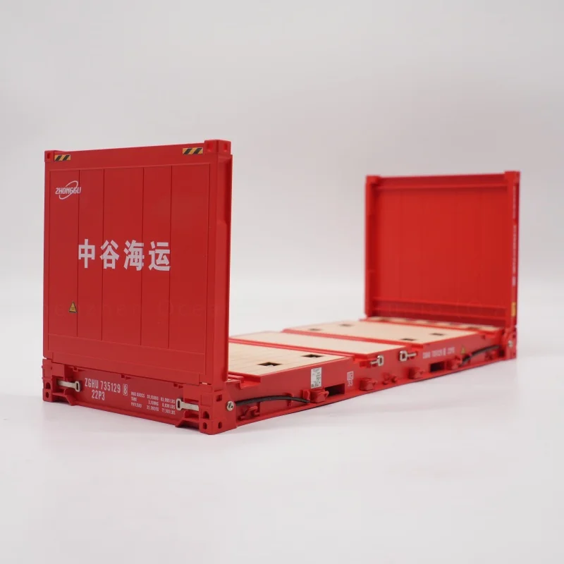 【LAC】O.A.S Container Model Factory Customized Scale1:20 Plastic Crafts Shipping Boxes Zhonggu Shipping Flat Rack Container Model