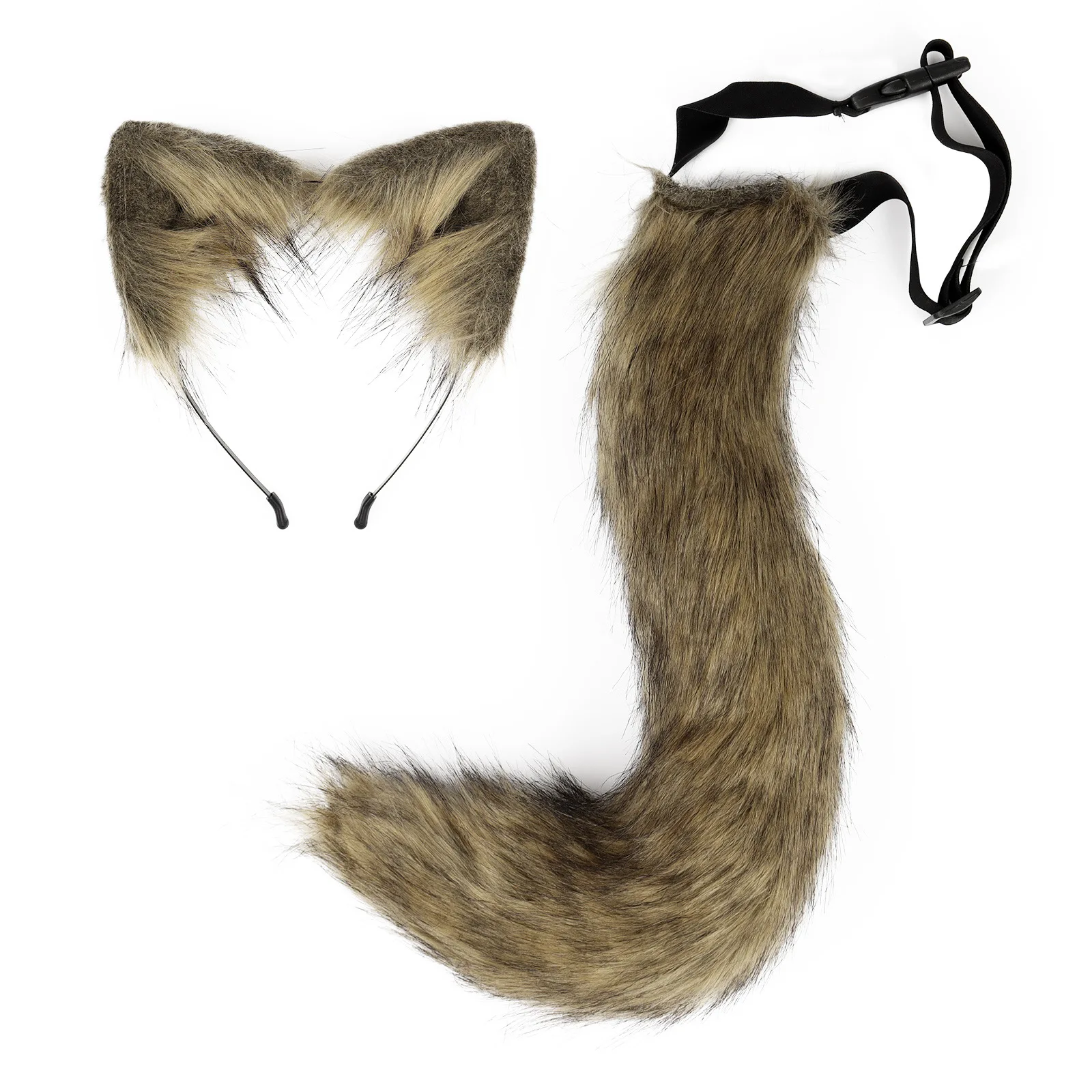 Set De Cola Y Orejas De Zorro – Disfraz De Felpa Para Halloween Y Cosplay, Diadema Con Orejas Y Cola Ajustable Para Adultos Y Mujeres