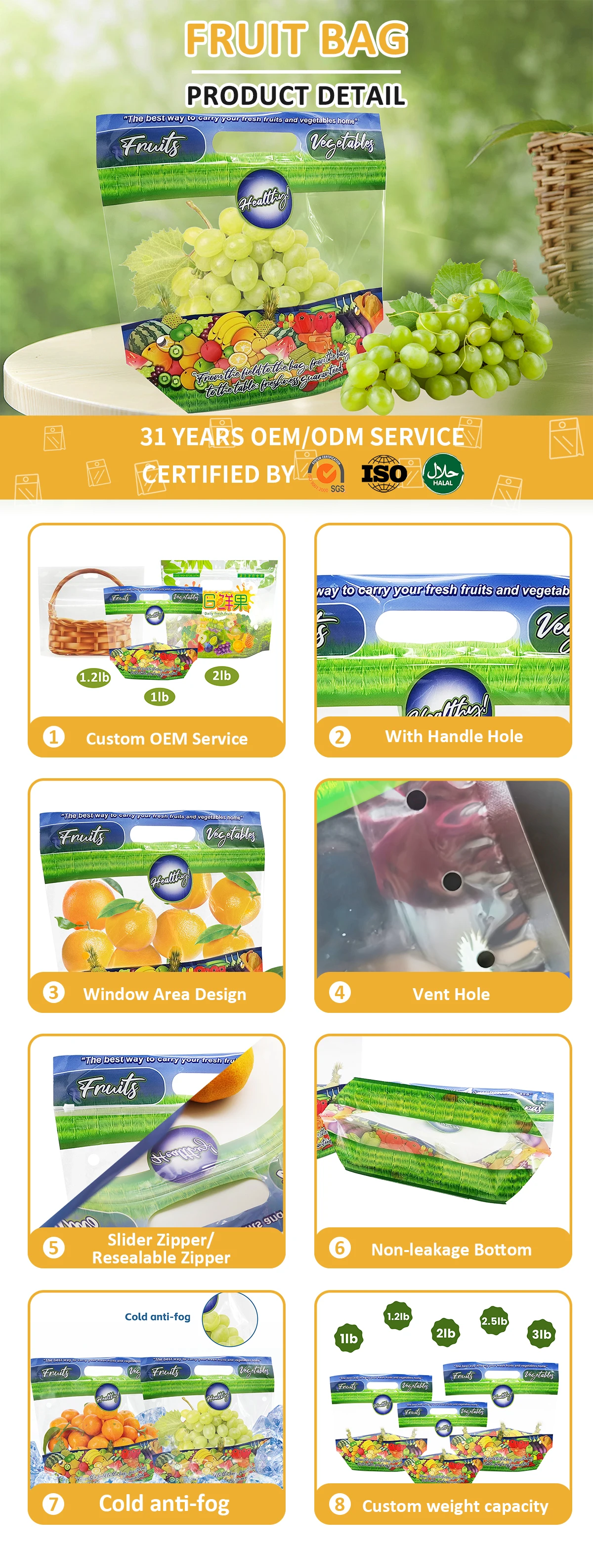 Bolsas De Plastico Custom Clear Plastic Ziplock Banana Cherry Apple ...