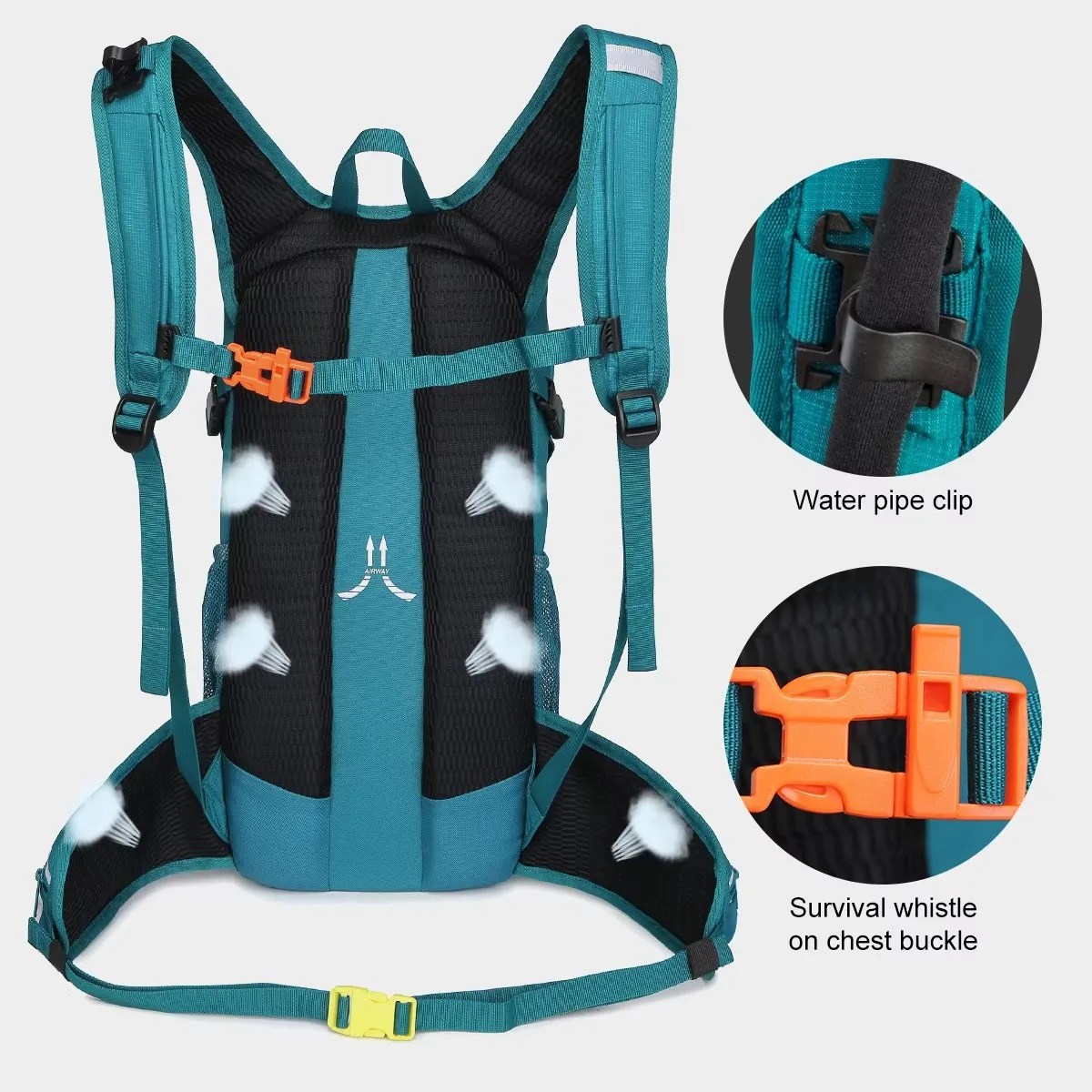 High End Waterproof Zipper Closure Hydration Backpack Outdoor Cycling Rucksack with Water Bladder Bag