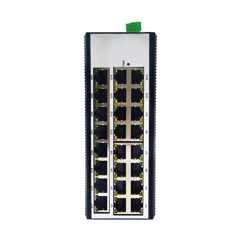 Промышленные 24-портовые гигабитные коммутаторы Ethernet 10/100/1000 Мбит/с IP40 DC12-57V DIN-rail монтажный сетевой коммутатор