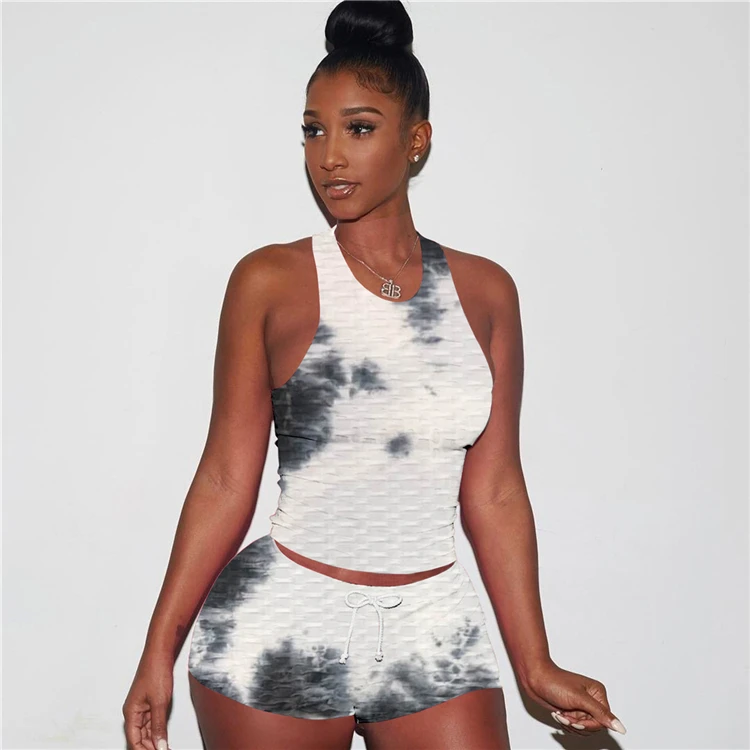 MOEN Tie Dye conjunto 2 piezas de mujer Fashionable  Women New Arrival Women 2 Piece Sets Two Piece Short Pants Set